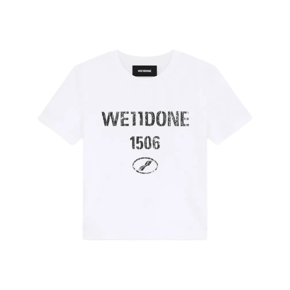 WE11DONE Т-рубашка с оборванным рукавом женская белая