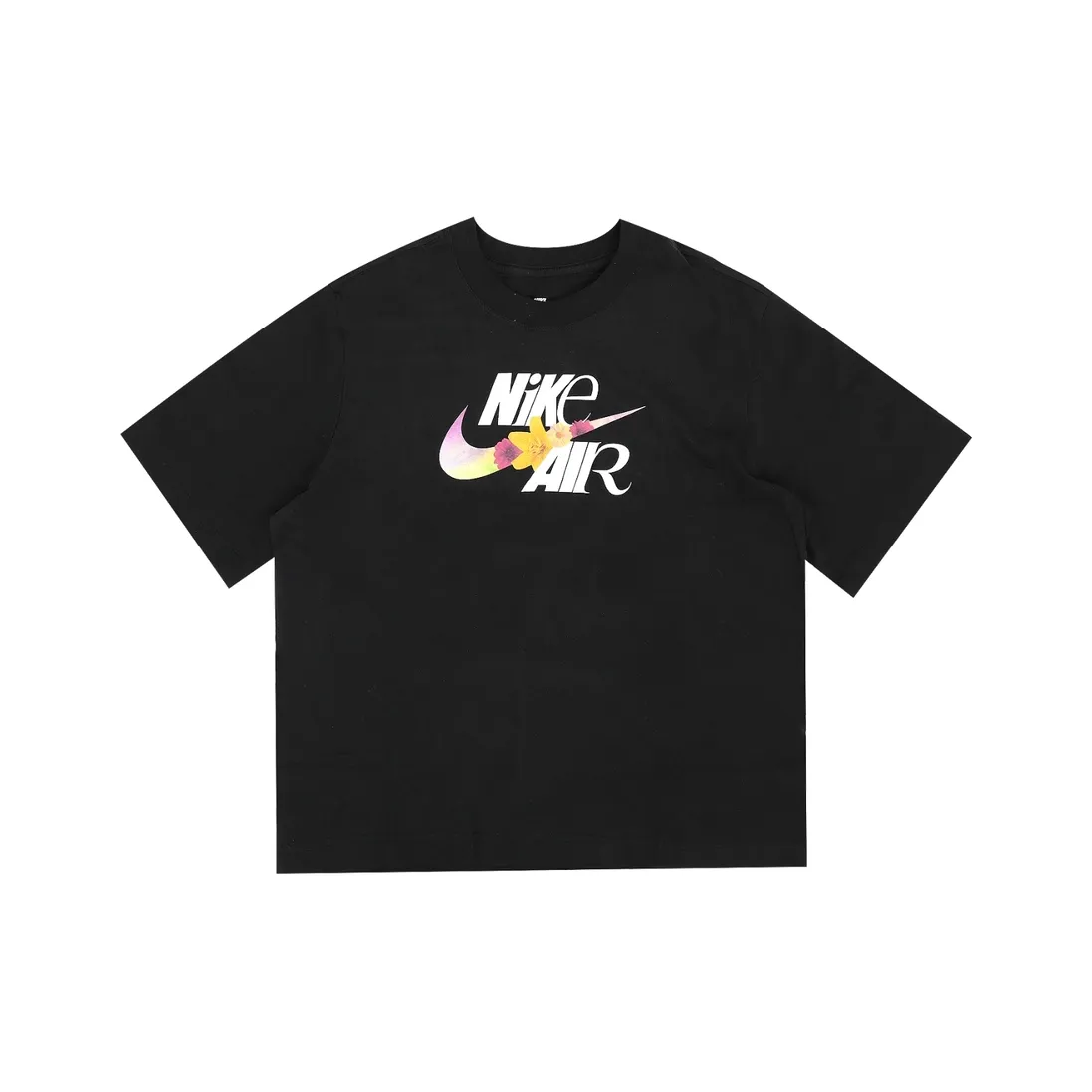 Nike Рукав с оборванным плечом T-рубашка Женская Черная