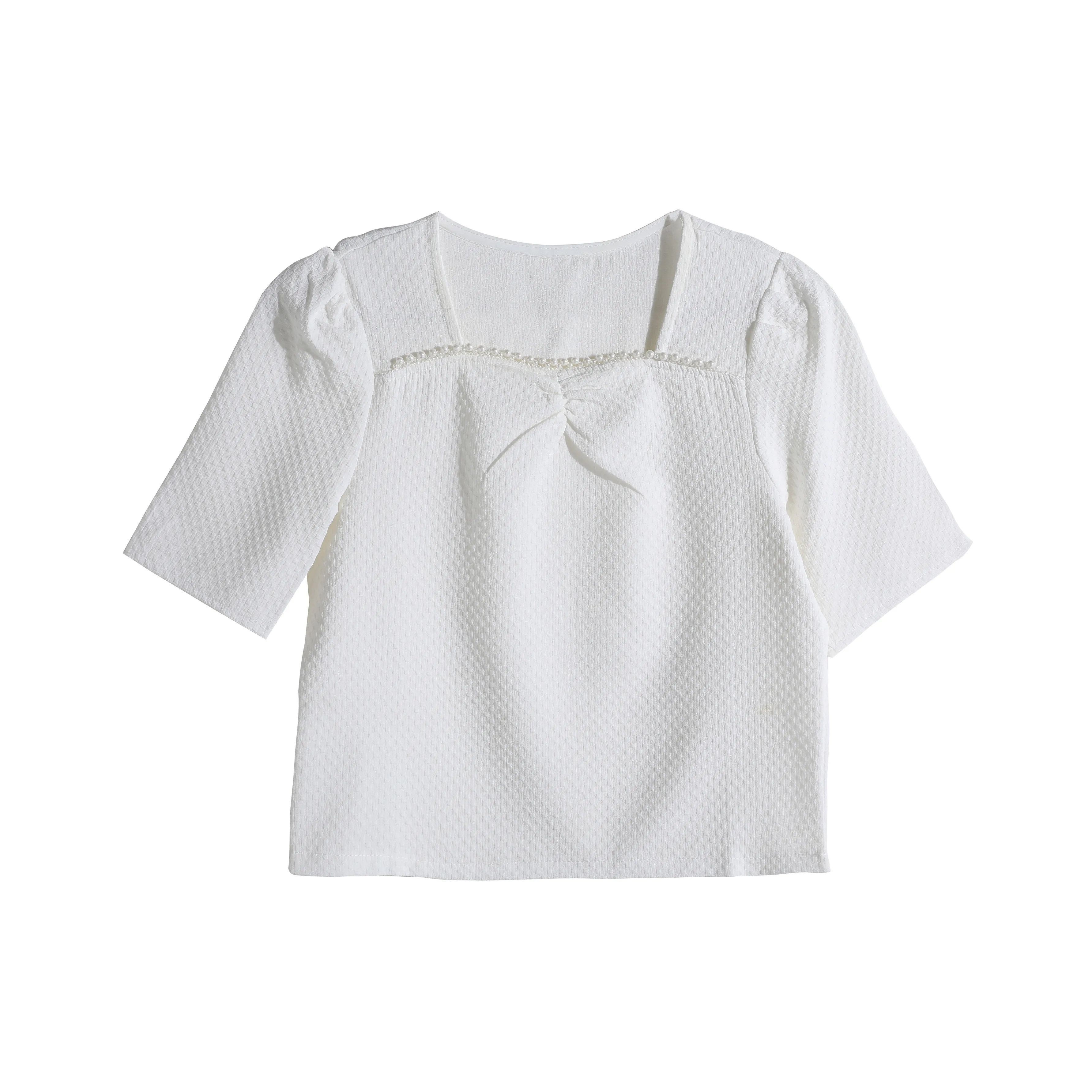 RTNH Puff Sleeve T Shirt Women's White