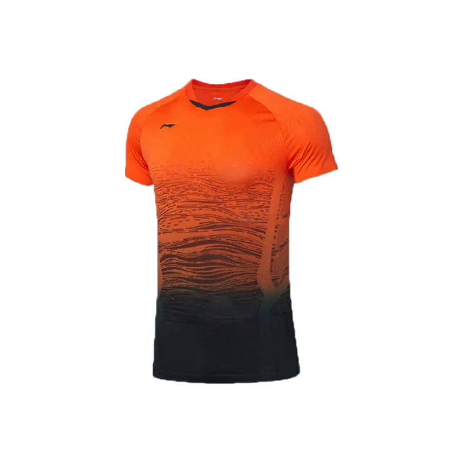 LINING Бадминтон Джерси Мужской Оранжевый Красный