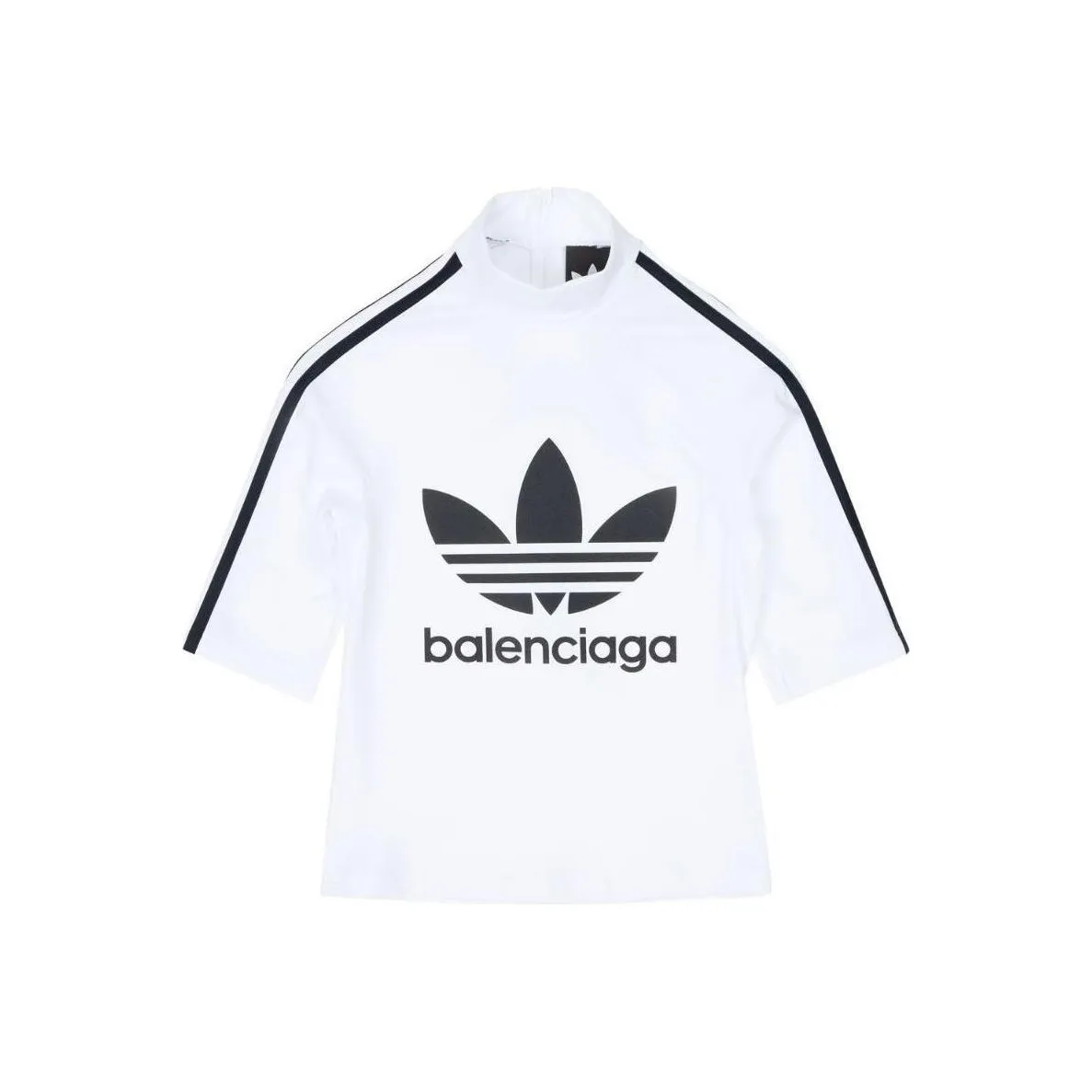 Balenciaga x Adidas Balenciaga x Adidas FW22 Стандартная футболка облегающий крой белый для женщин
