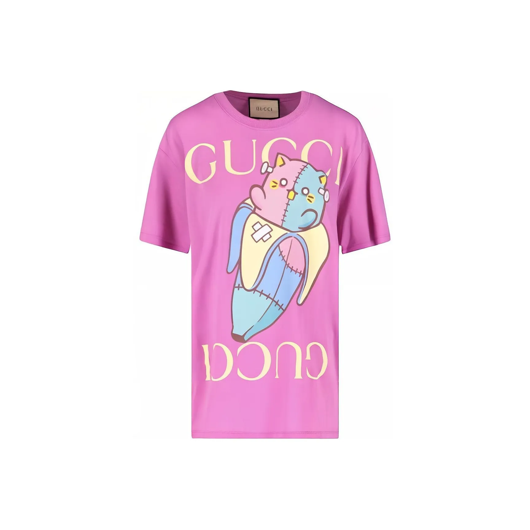 GUCCI Drop Shoulder Sleeve T Shirt Women's Pink