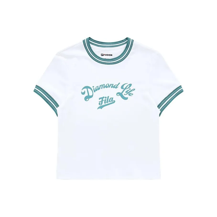 FILA FUSION BASEBALL Series T Shirts Women's Standard White