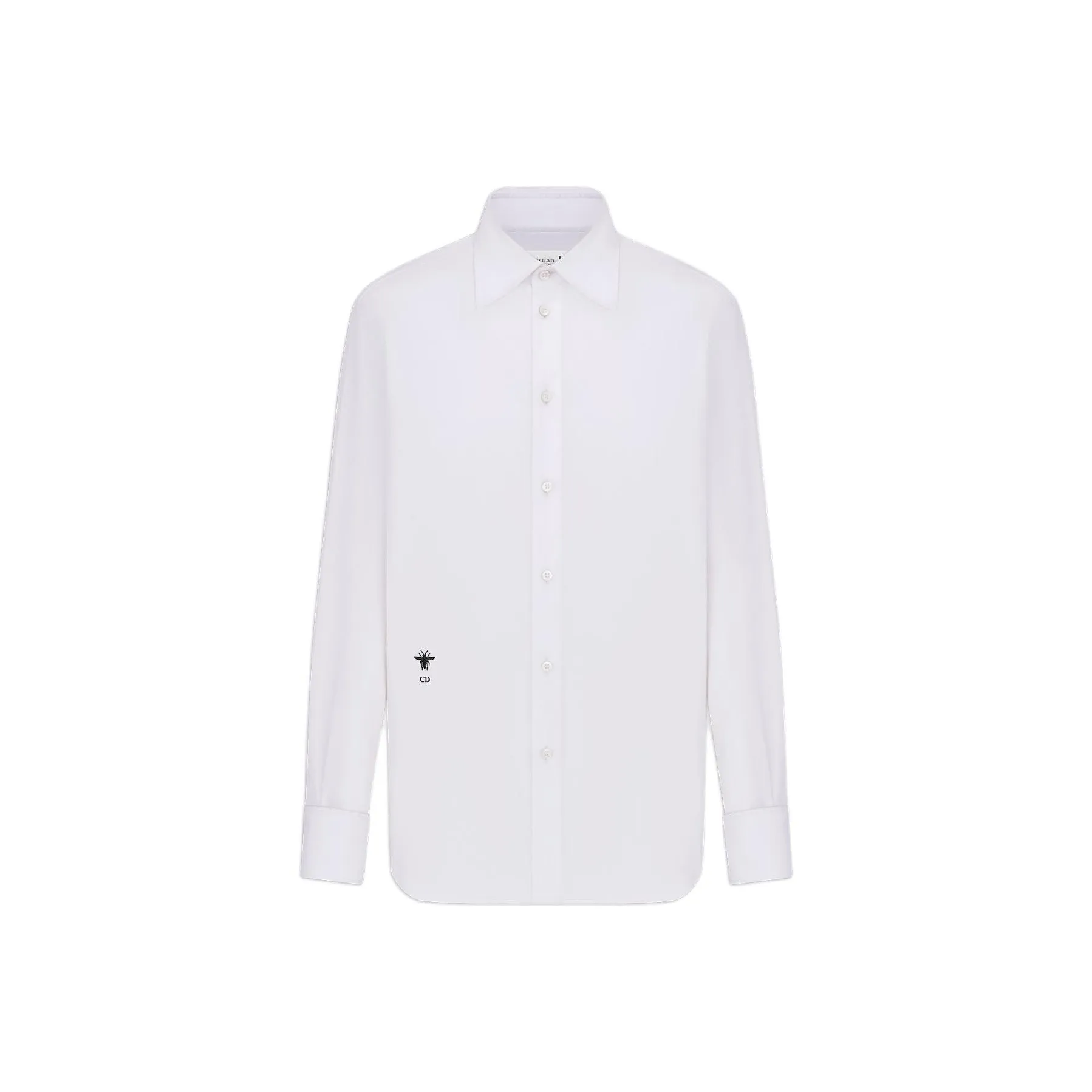 Christian DIOR Logo Embroidered Button Up Blouse