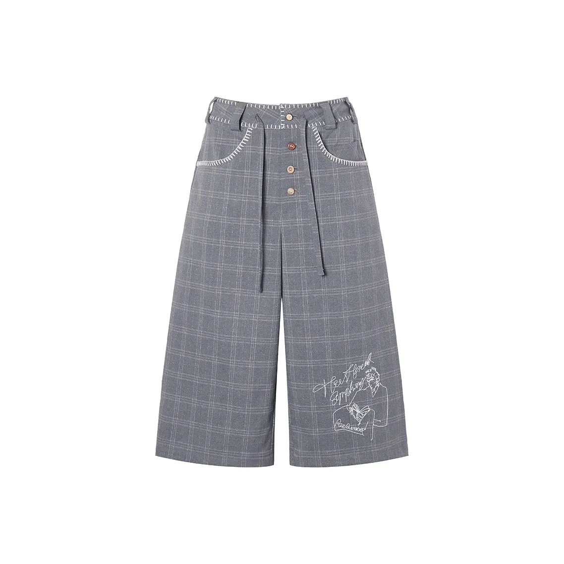 ROCAWEAR Повседневные шорты унисекс серая клетка