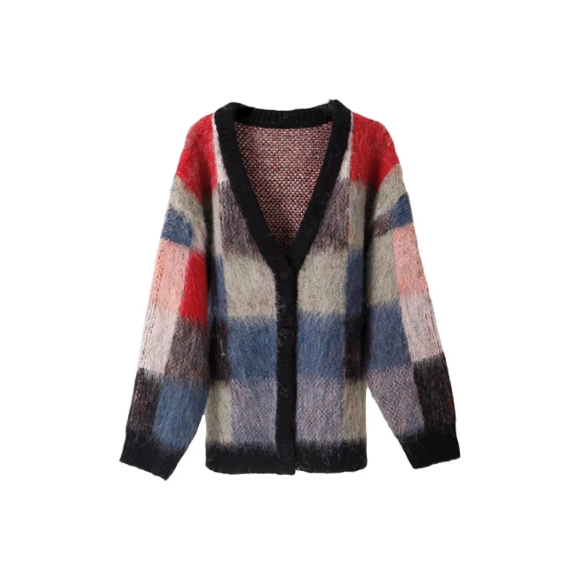 UARE Свитер Женский Красный Синий Серый Клетка