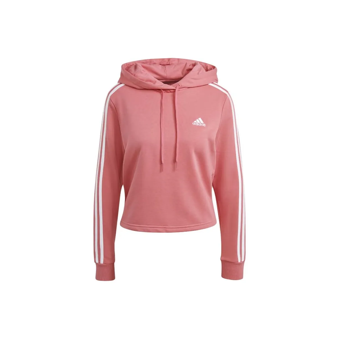 Adidas Essentials 3 Stripes Cropped Hoodie Свитшот Женский Розовый