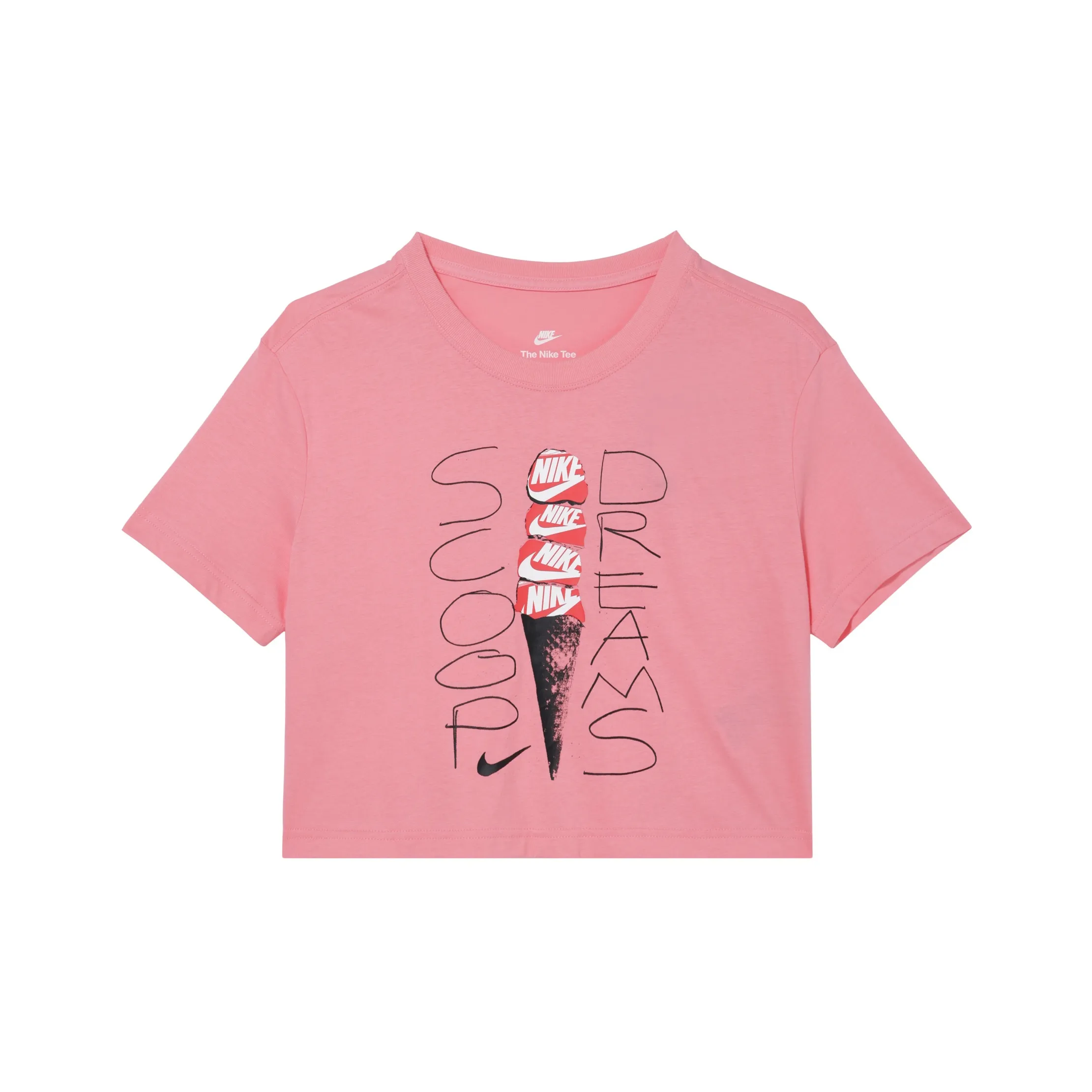 Nike T-рубашка с рукавом женская кораллово-розовая