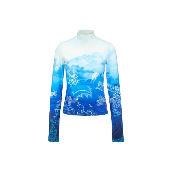 Feng Chen Wang Серия китайских живописных принтов T-рубашка Женская