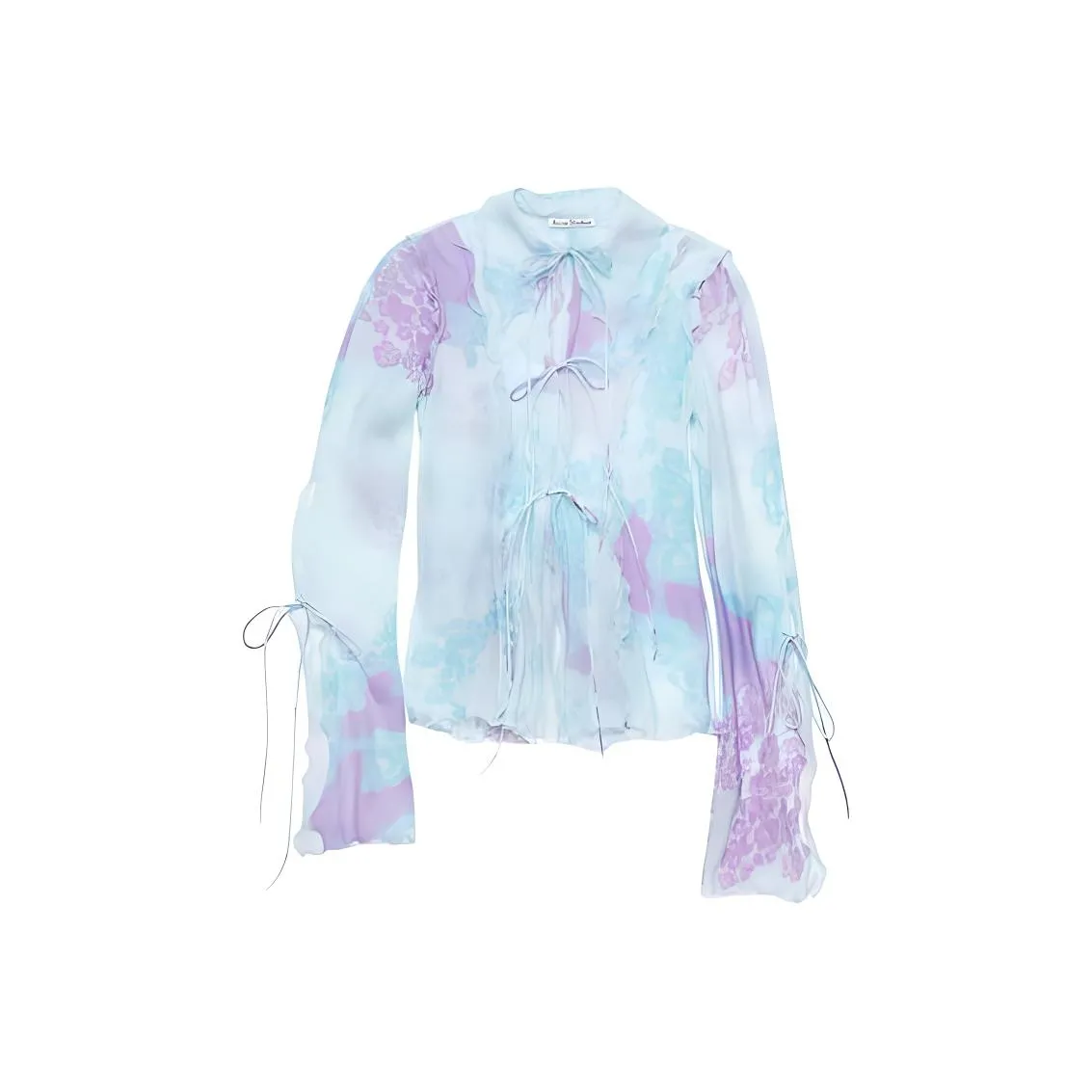 Acne Studios Рубашка Женская Синяя Светло-фиолетовая