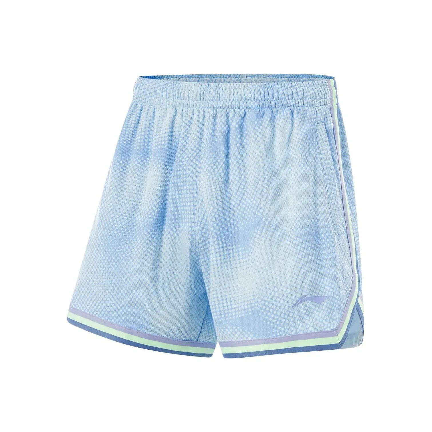 LINING CBA Collection Professional Basketball Collection Баскетбольные шорты Мужские Синие с принтом