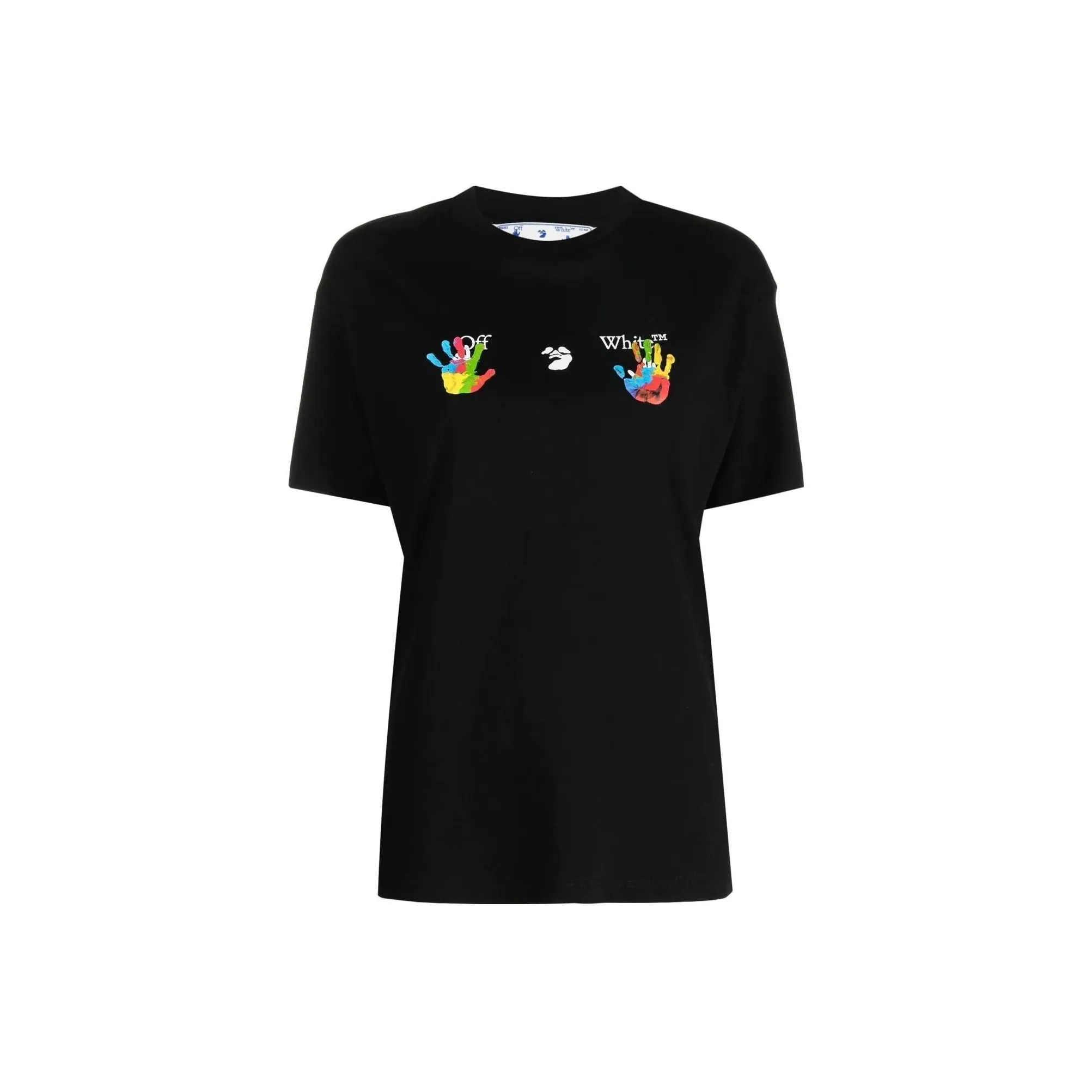 OFF WHITE Women's Kids Swimming Logo Casual S/S T shirt Black/Multi