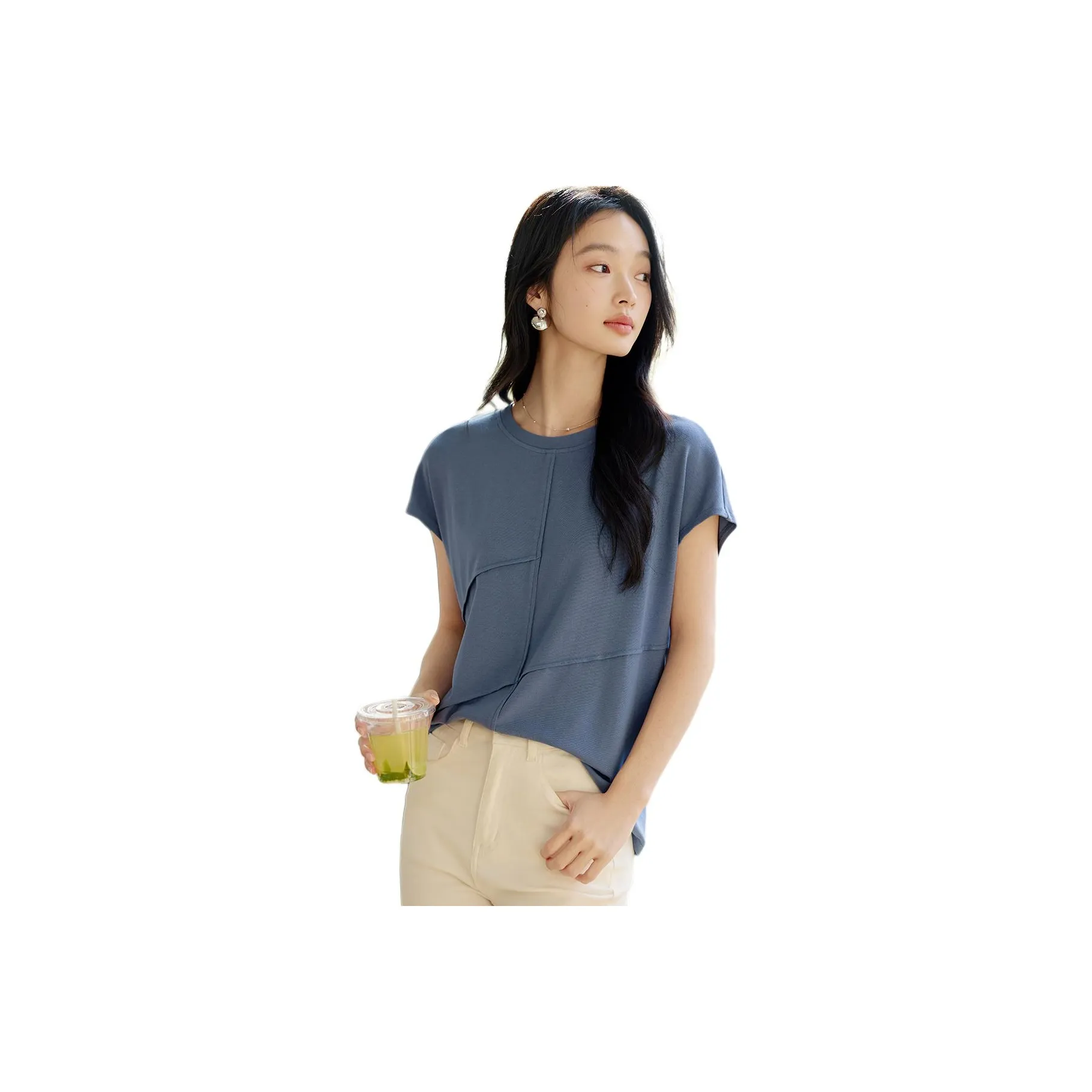 XWI T Shirts Women's Blue Gray