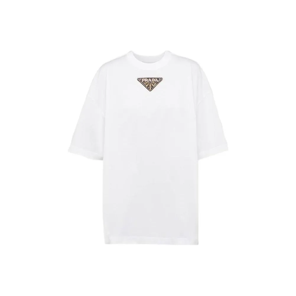 PRADA Pre Owned 2000s Triangle logo T shirt