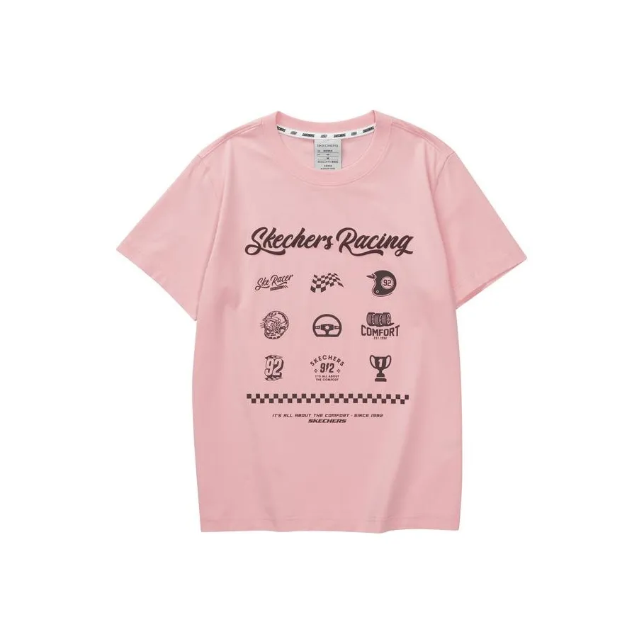Skechers Funny Monster Drop Shoulder Sleeve T Shirt Women's Quartz Pink