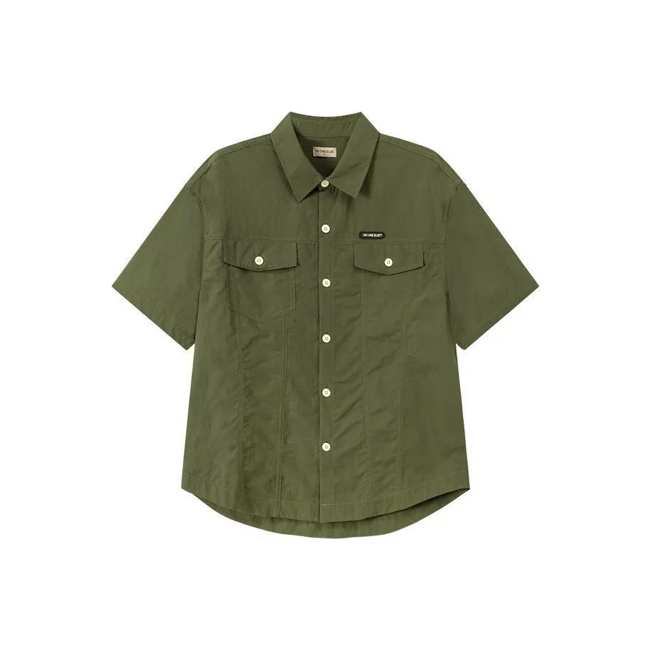 NO ONE ELSE Рубашка Унисекс Армейский зеленый