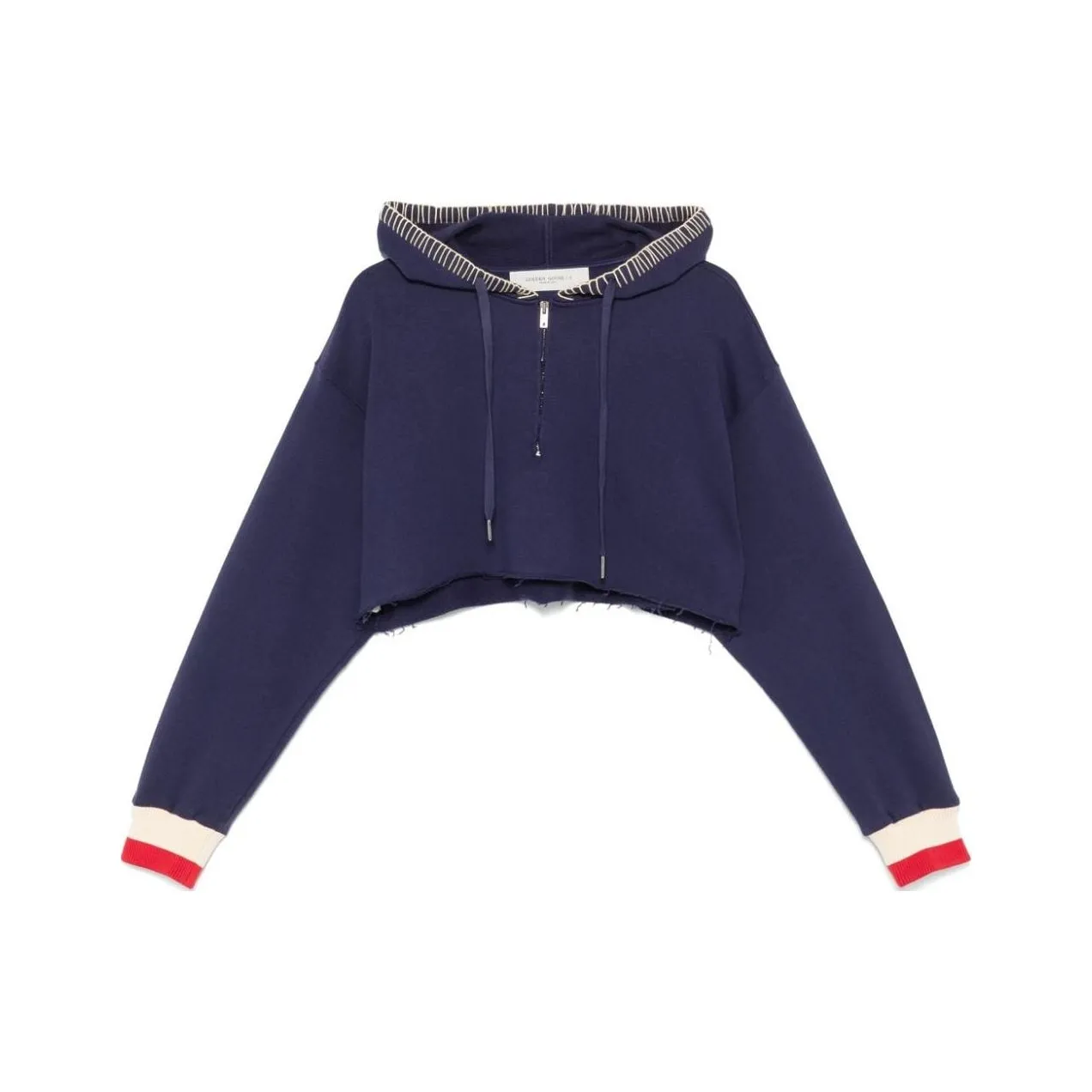 Golden Goose Half zip Cropped Hoodie