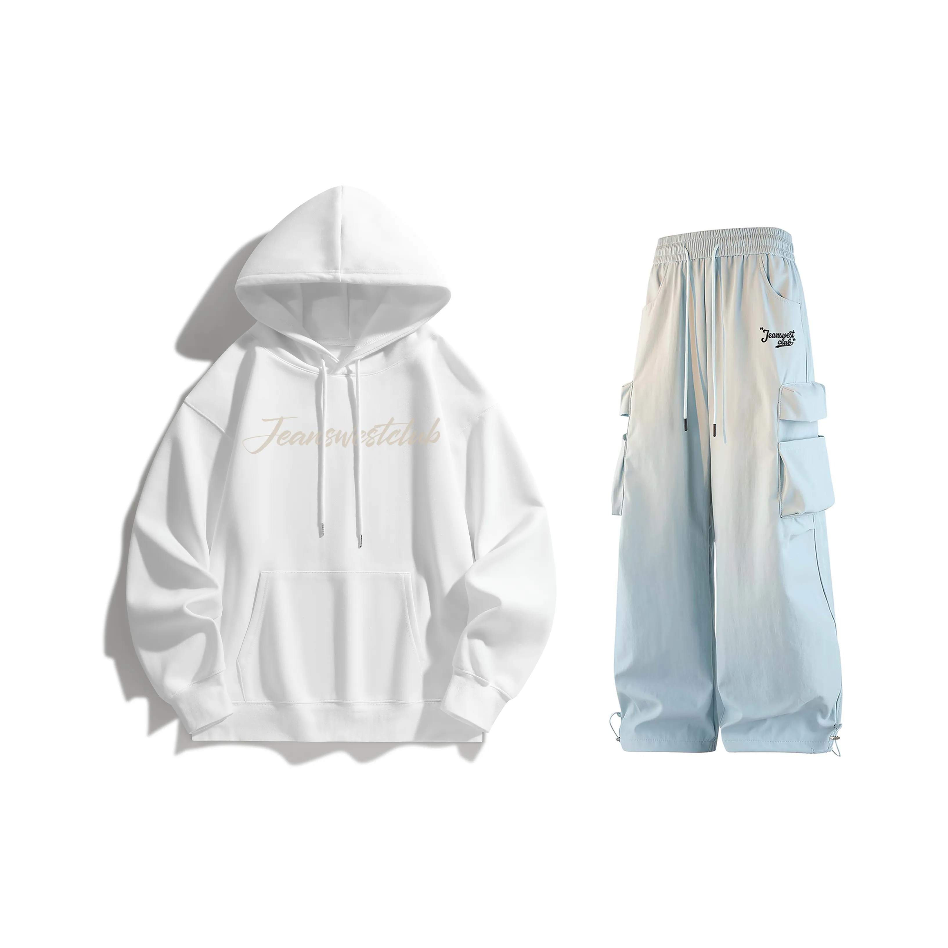 JEANSWEST CLUB x SHENGSIJUE LIANMINGKUAN Комплект толстовки унисекс