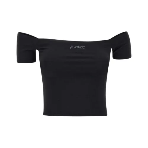 Rotate Черные Женские Футболки