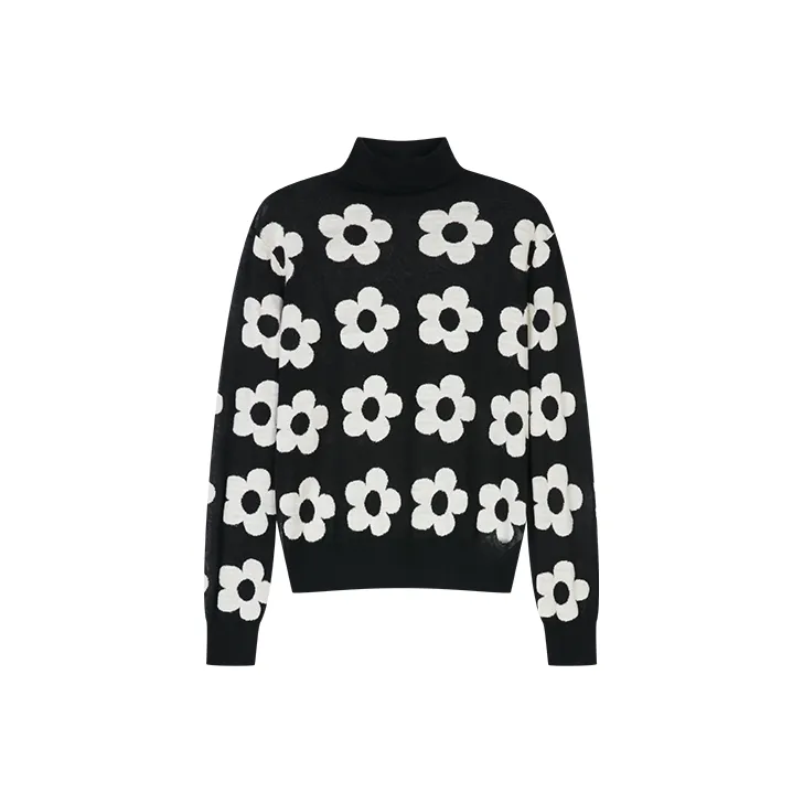 UOOYAA Sweater Women's Black White