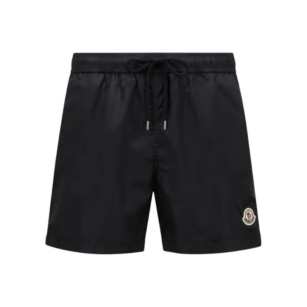 Moncler Logo Patch Drawstring Swim Shorts