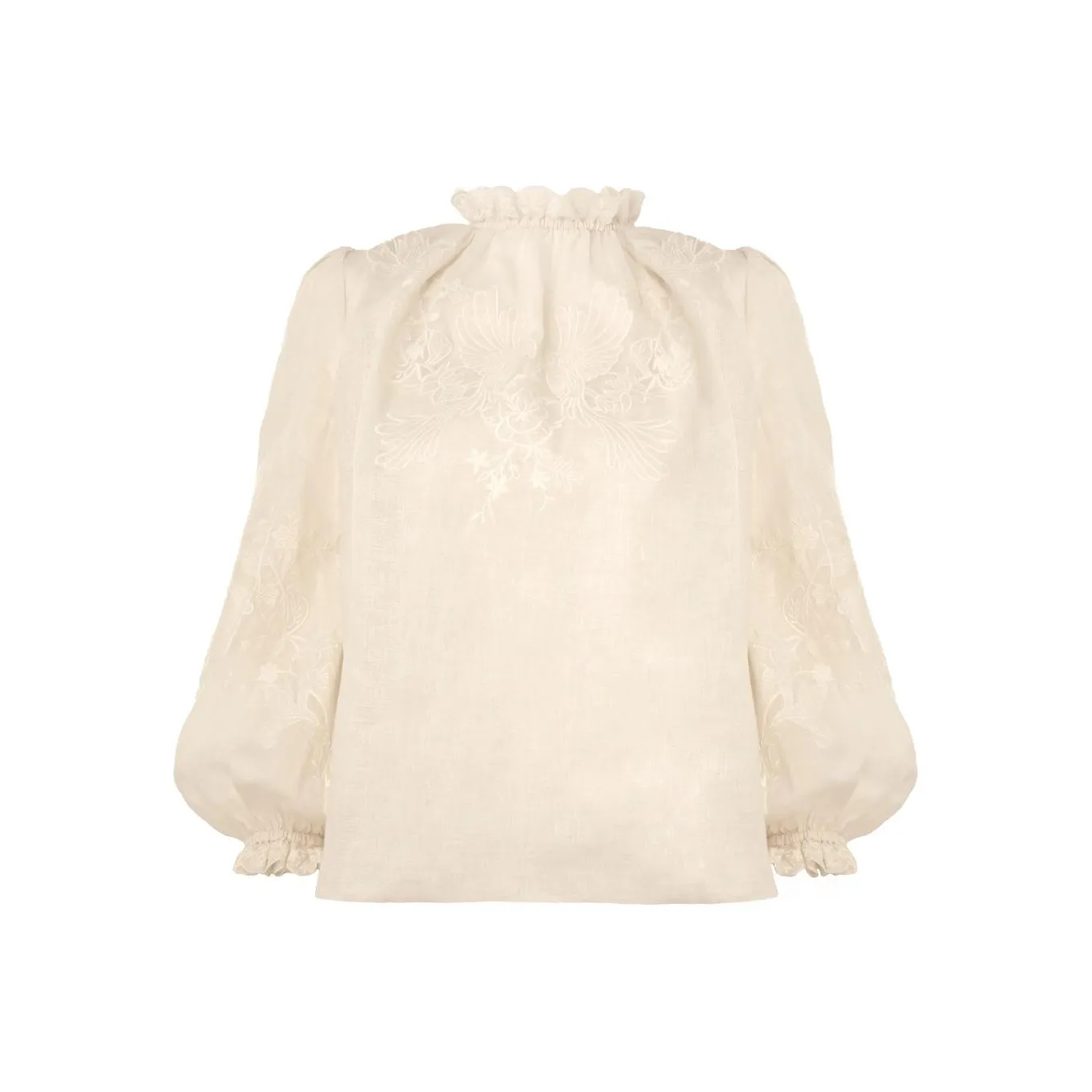 Zimmermann Motif-embroidered Linen Blouse