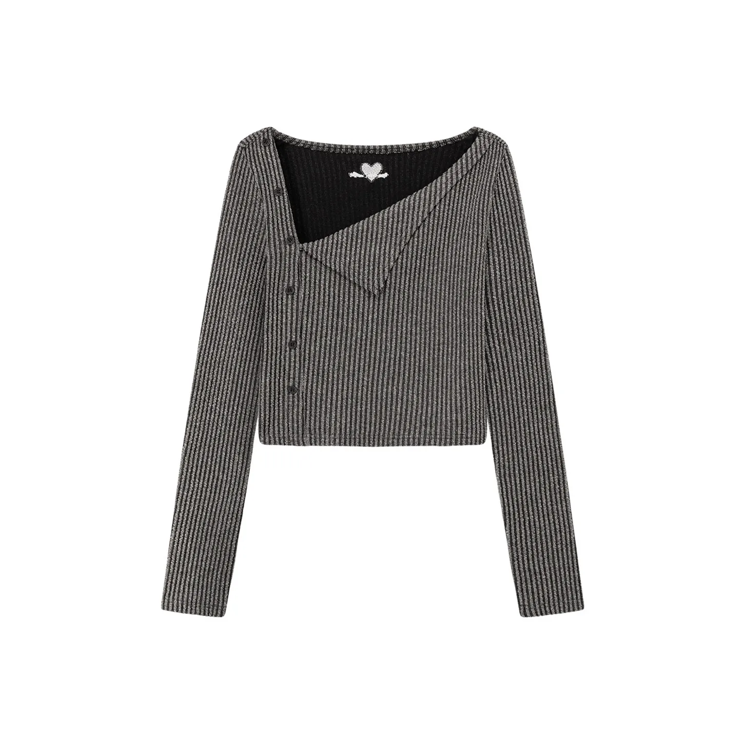 CHUU Черно-серые Женские Футболки