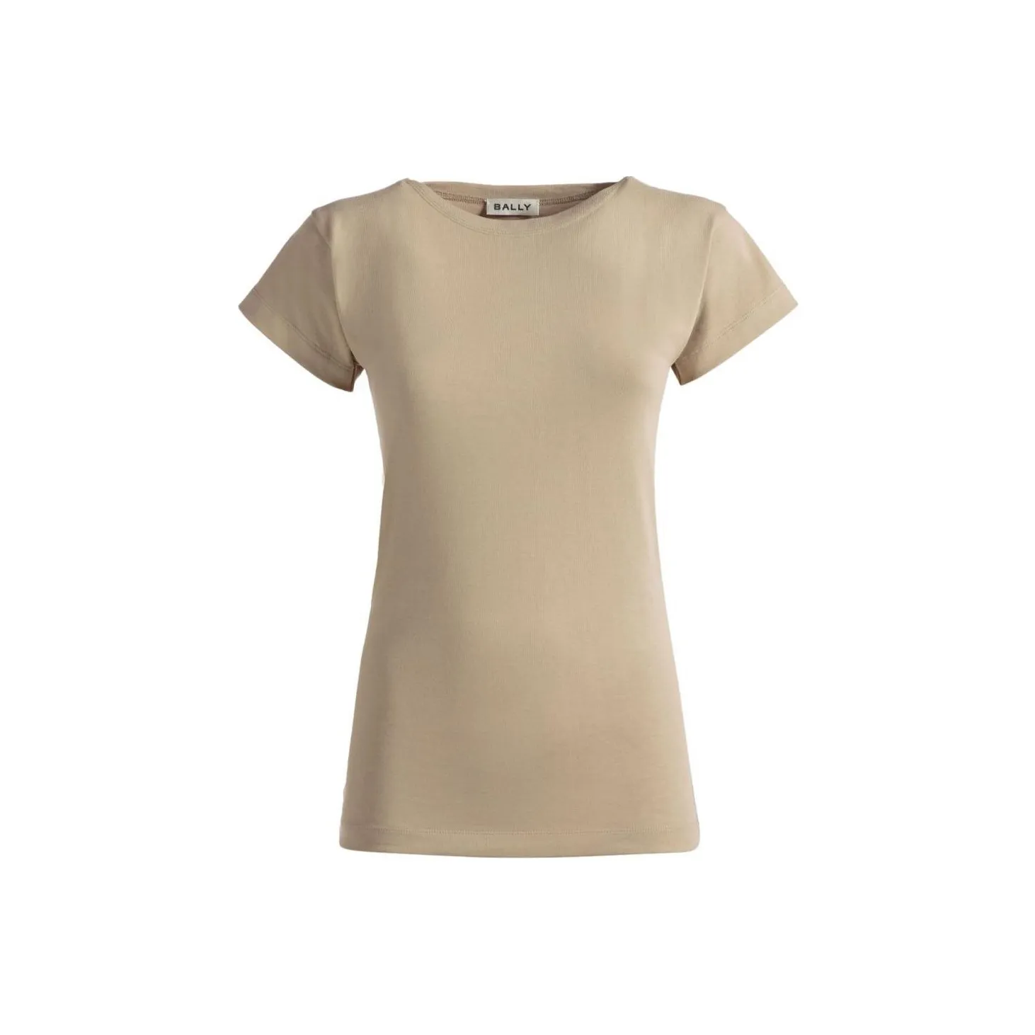 BALLY SS24 Стандартная T-рубашка Женская Бежевая