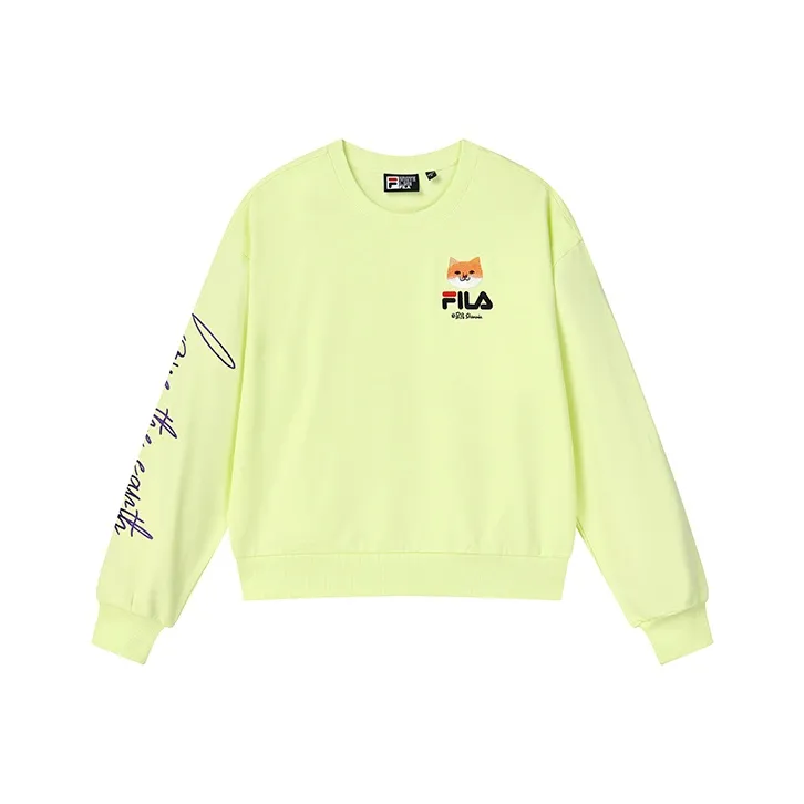 FILA x Pepe Shimada Свитшот Женский Флуоресцентный Лаймово-Зеленый