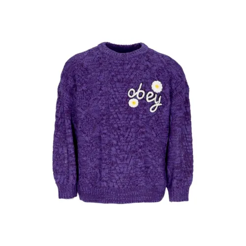 Obey Фиолетовые Женские Свитеры