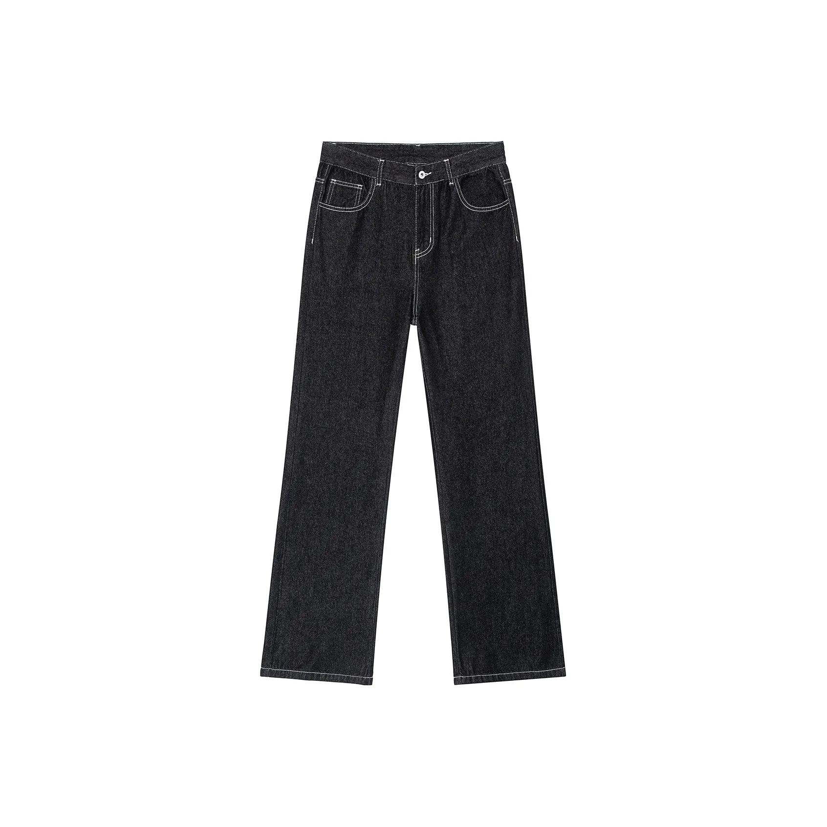 SUPEREALLY Джинсы Унисекс Оригинальный Черный Деним