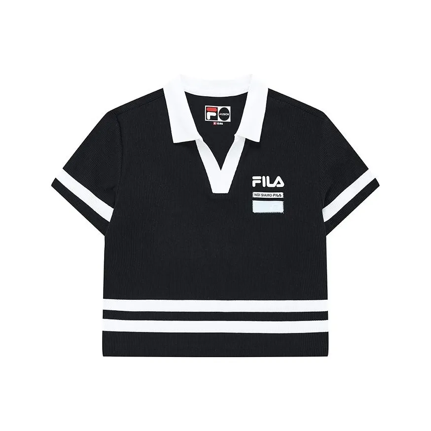 FILA FUSION Polo Shirt Women's Black