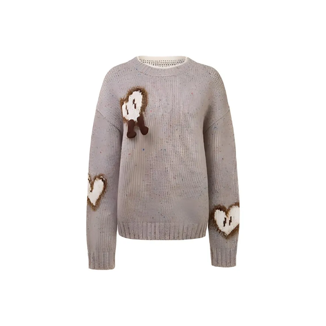 AIVEI Свитер Женский Кремовый Коричневый