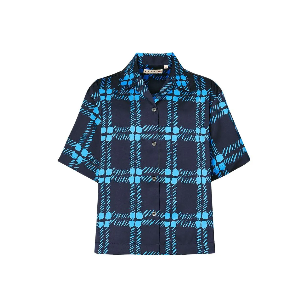 UNIQLO MARNI Co Брендинг Темно-синие Женские Рубашки