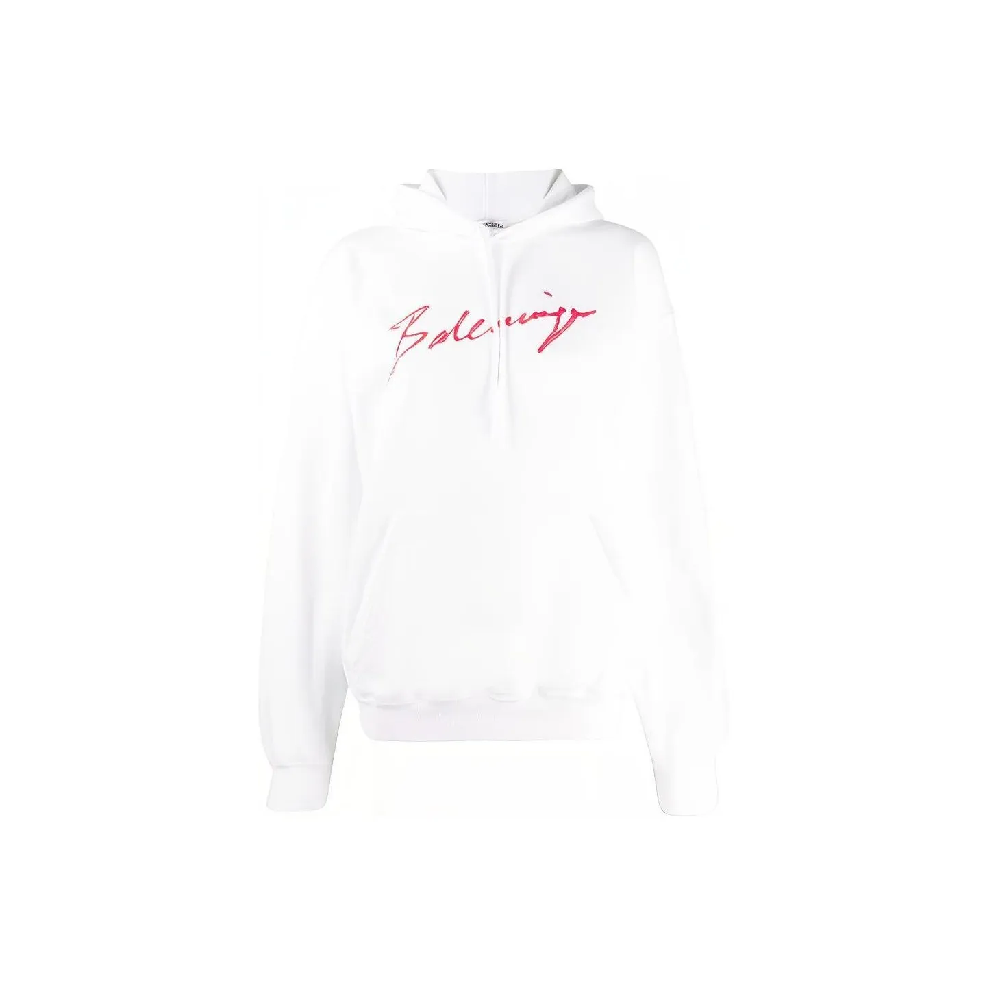 Balenciaga Cursive Logo Hoodie 'White/Orange'