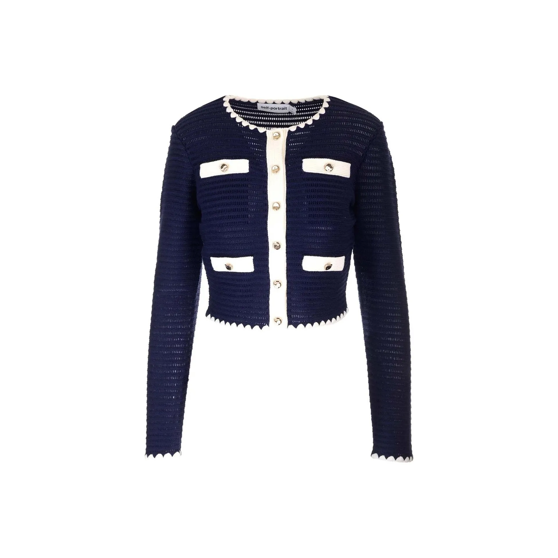 Self Portrait Трикотаж Женский Синий