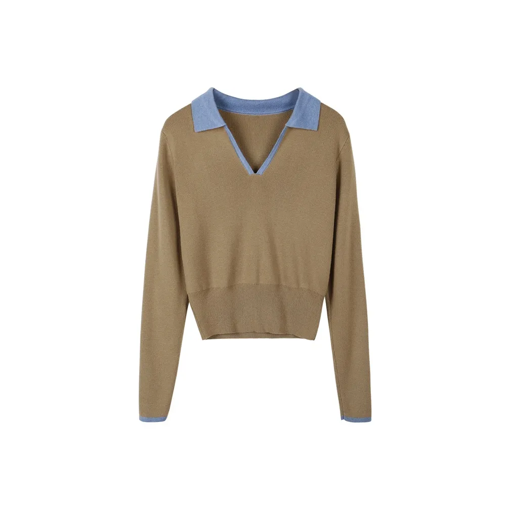 Migu Свитер Женский Горчичный Желтый