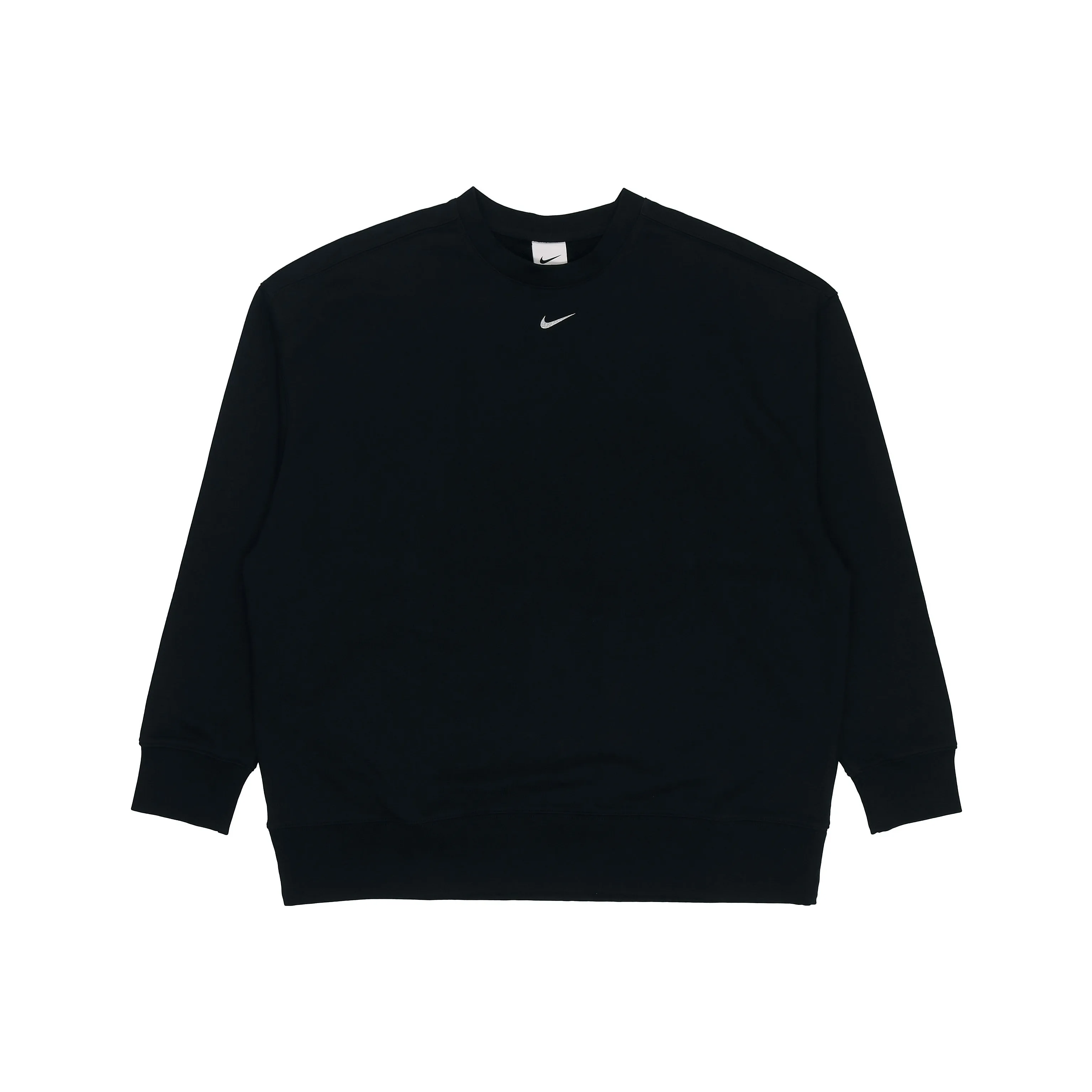 Nike Women'ss Logo Knit Crewneck Pullover Sweatshirt Black
