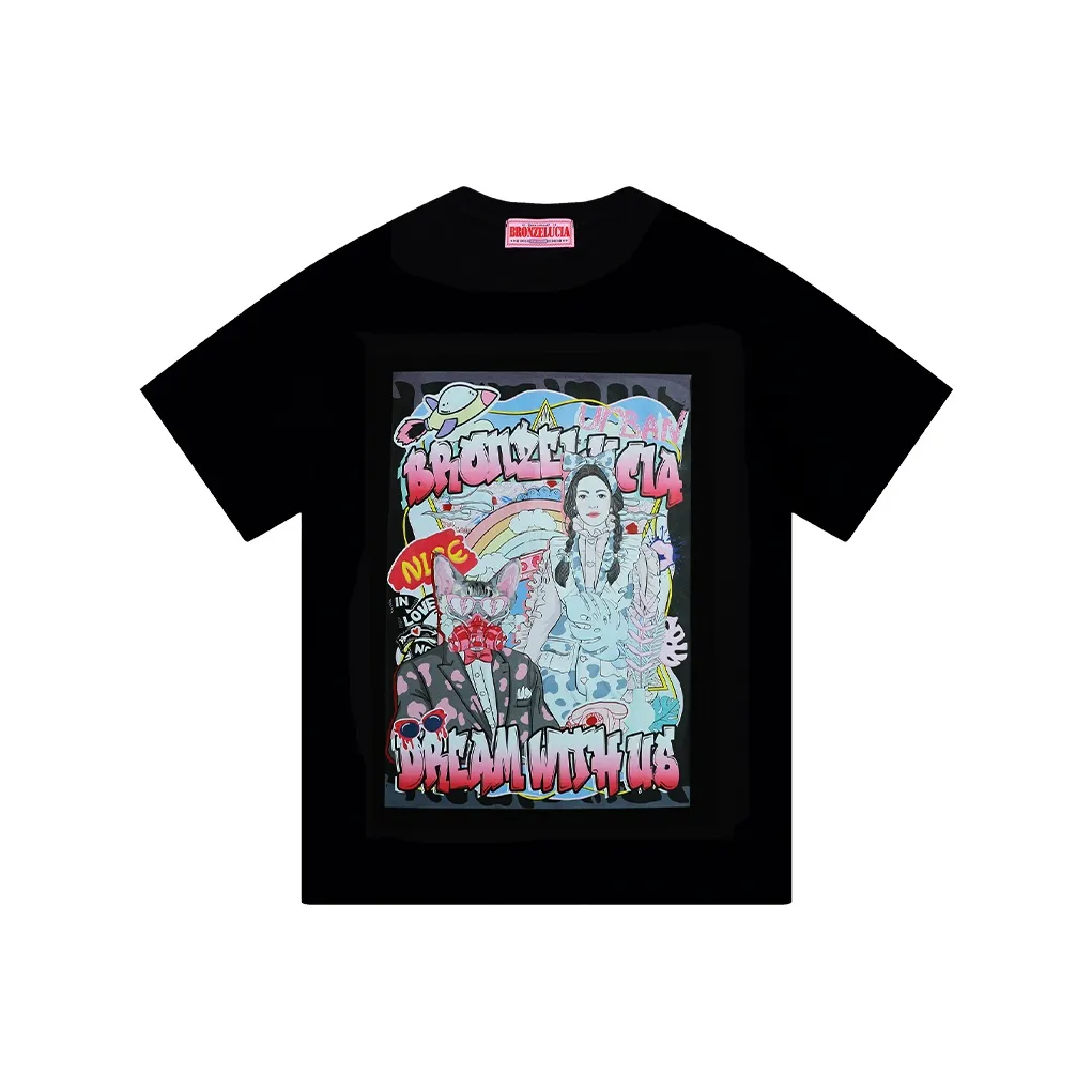 Bronze Lucia T-Shirt Унисекс Черный