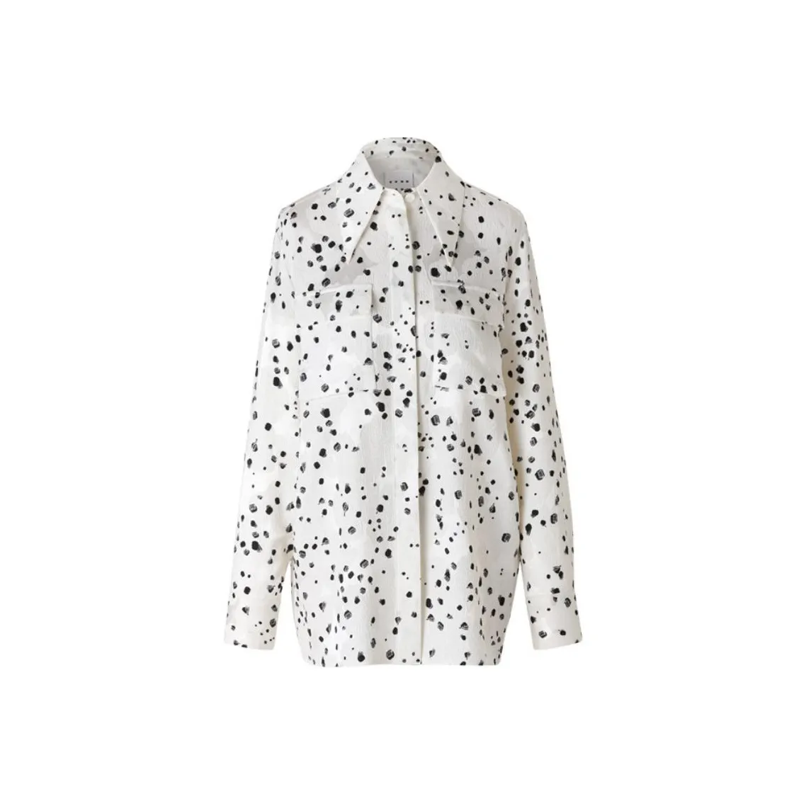 VVNK JANE PLUS Shirt Women's Printed Black Heather Gray