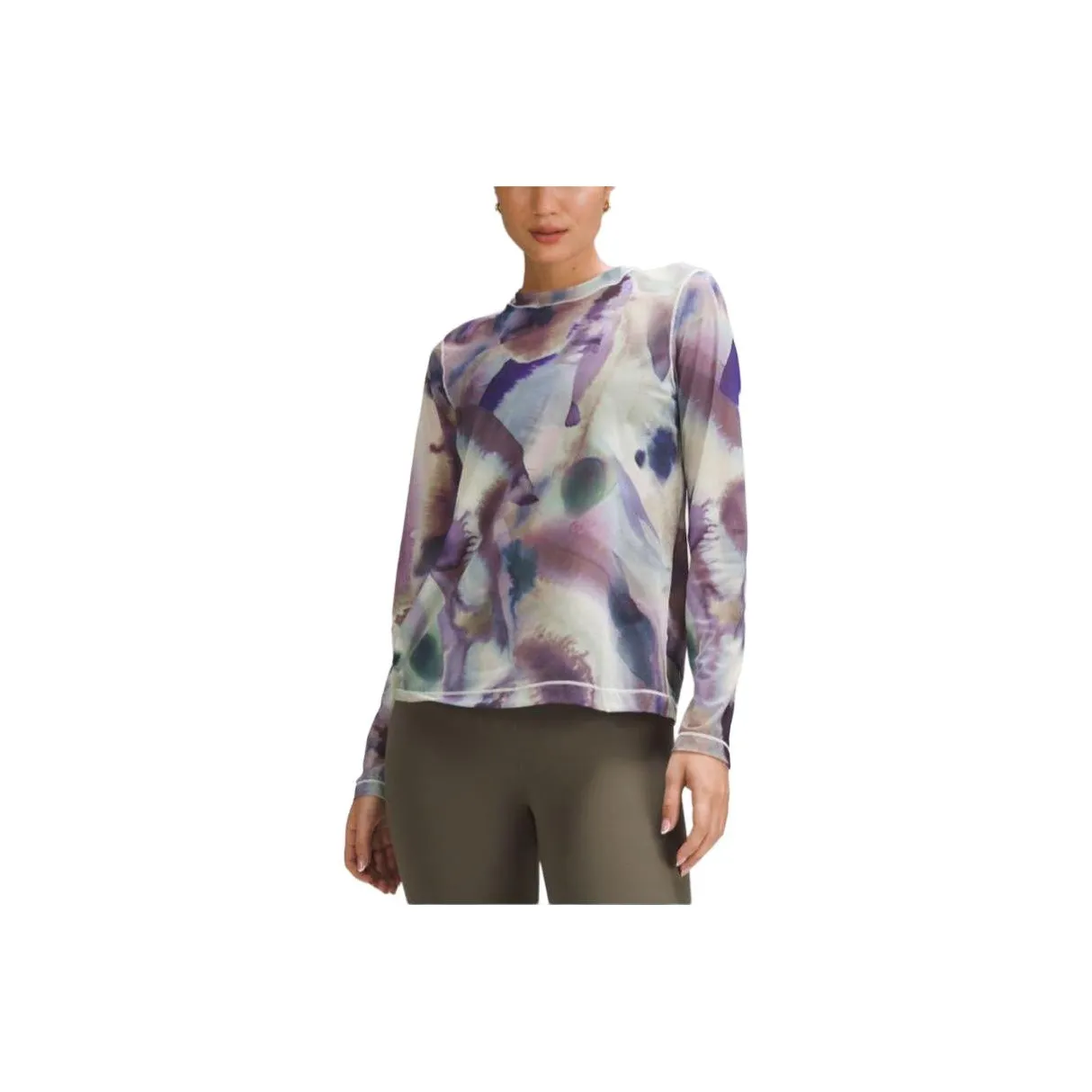 lululemon Keyhole T Рубашка Женская Ink Island Светло-фиолетовый Смешанный цвет