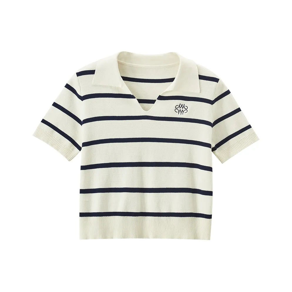 XIANGYING T Shirt Women's Beige