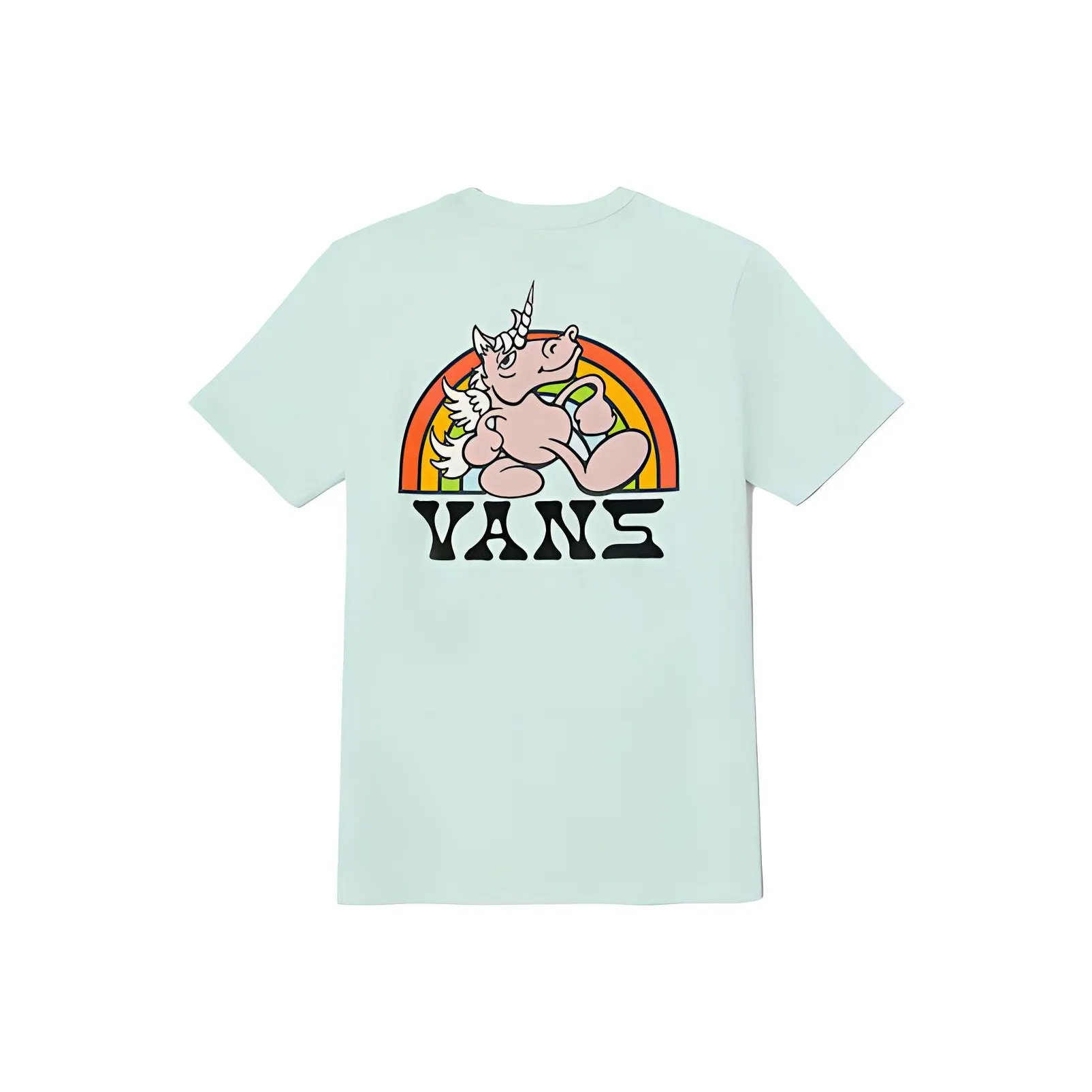 VANS Rainbow Unicorn Стандартная футболка женская светло-зеленая