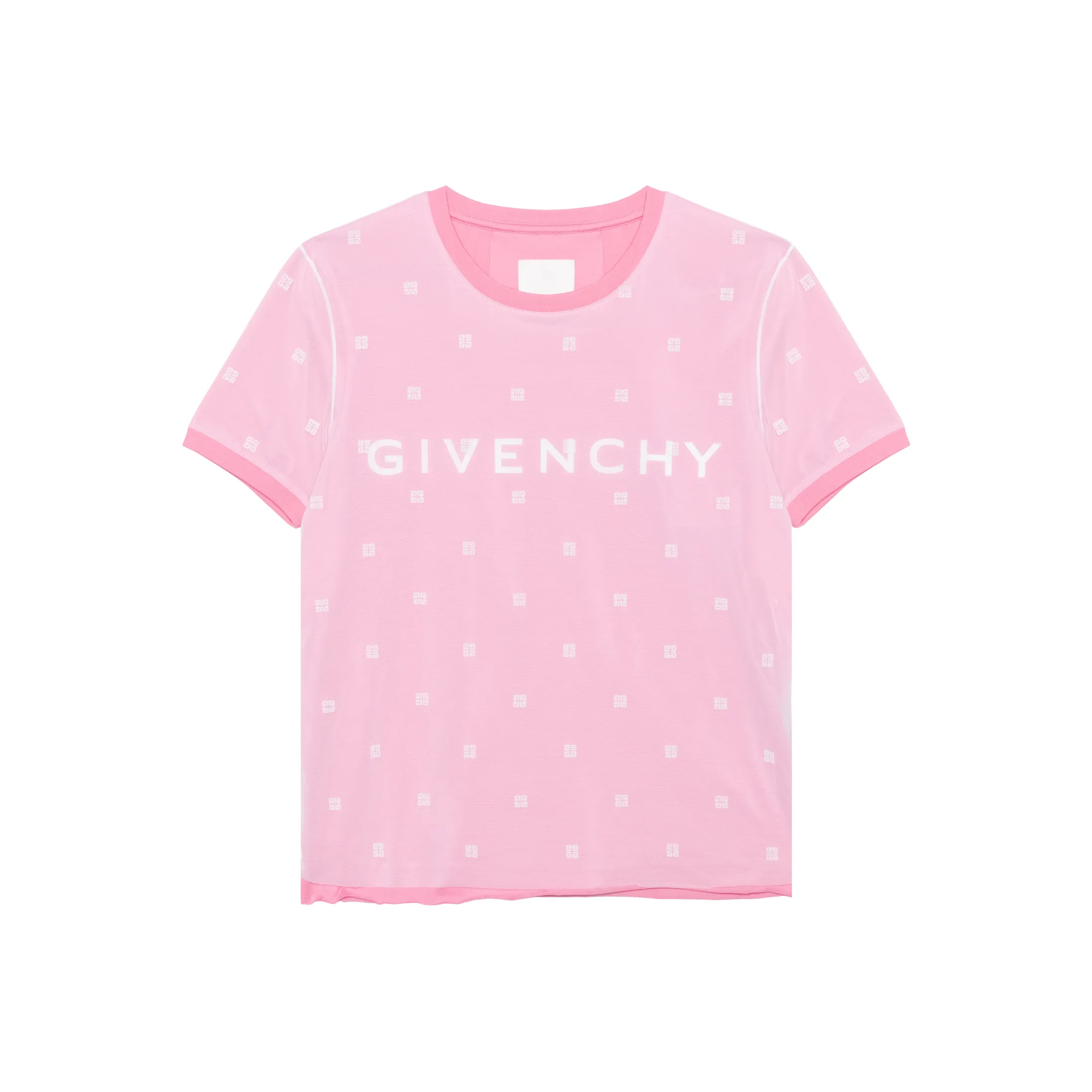 Givenchy Logo print Mesh overlay Dress