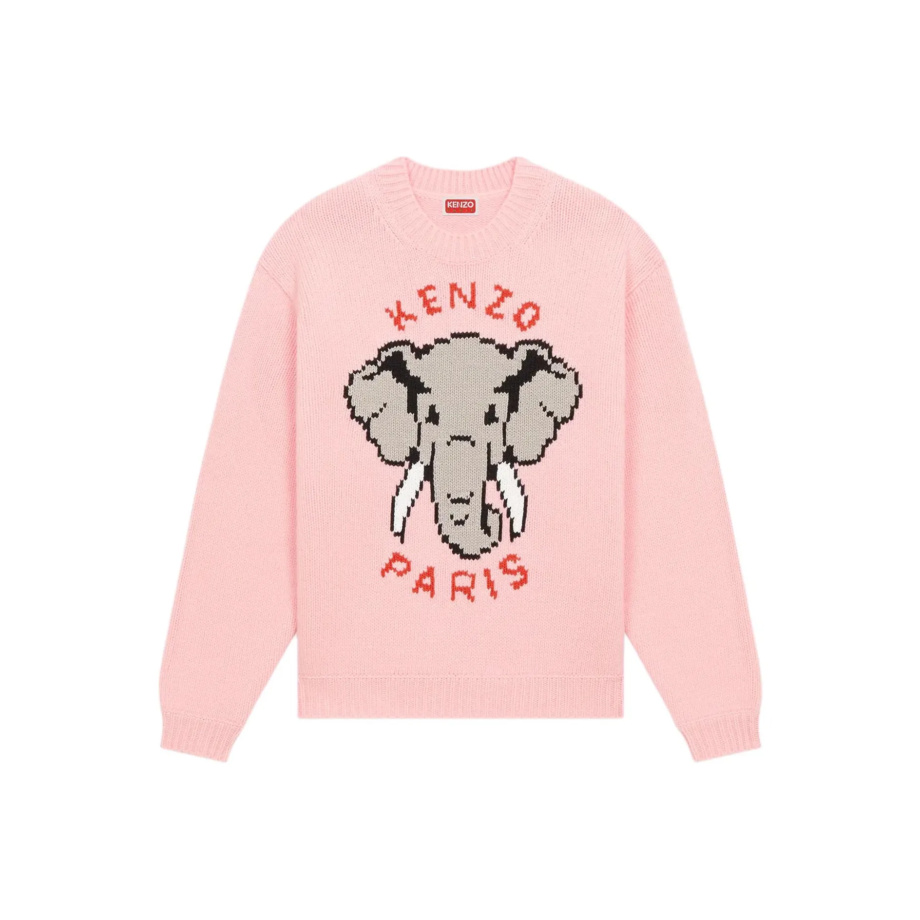 KENZO Elephant' Wool Jumper Sweater Women's Pink