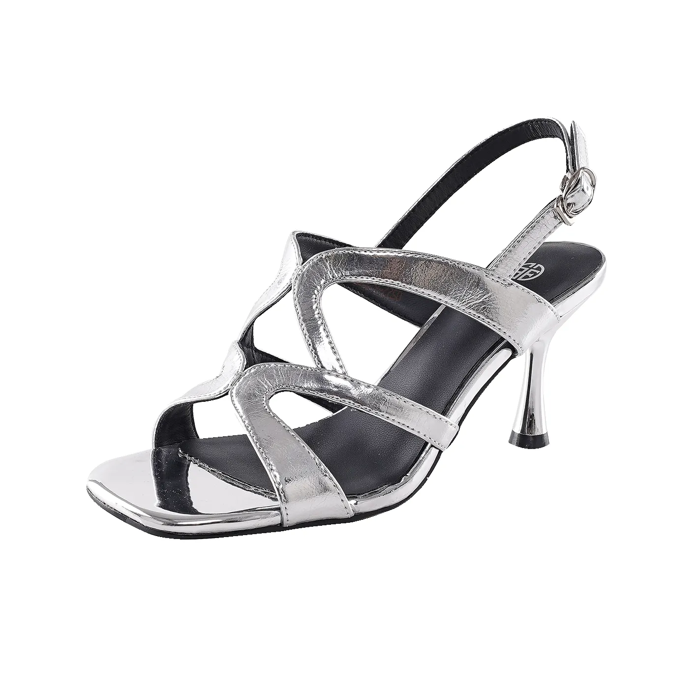 GUDIANFENGDU One Ремешок Сандалии Женские Серебряные