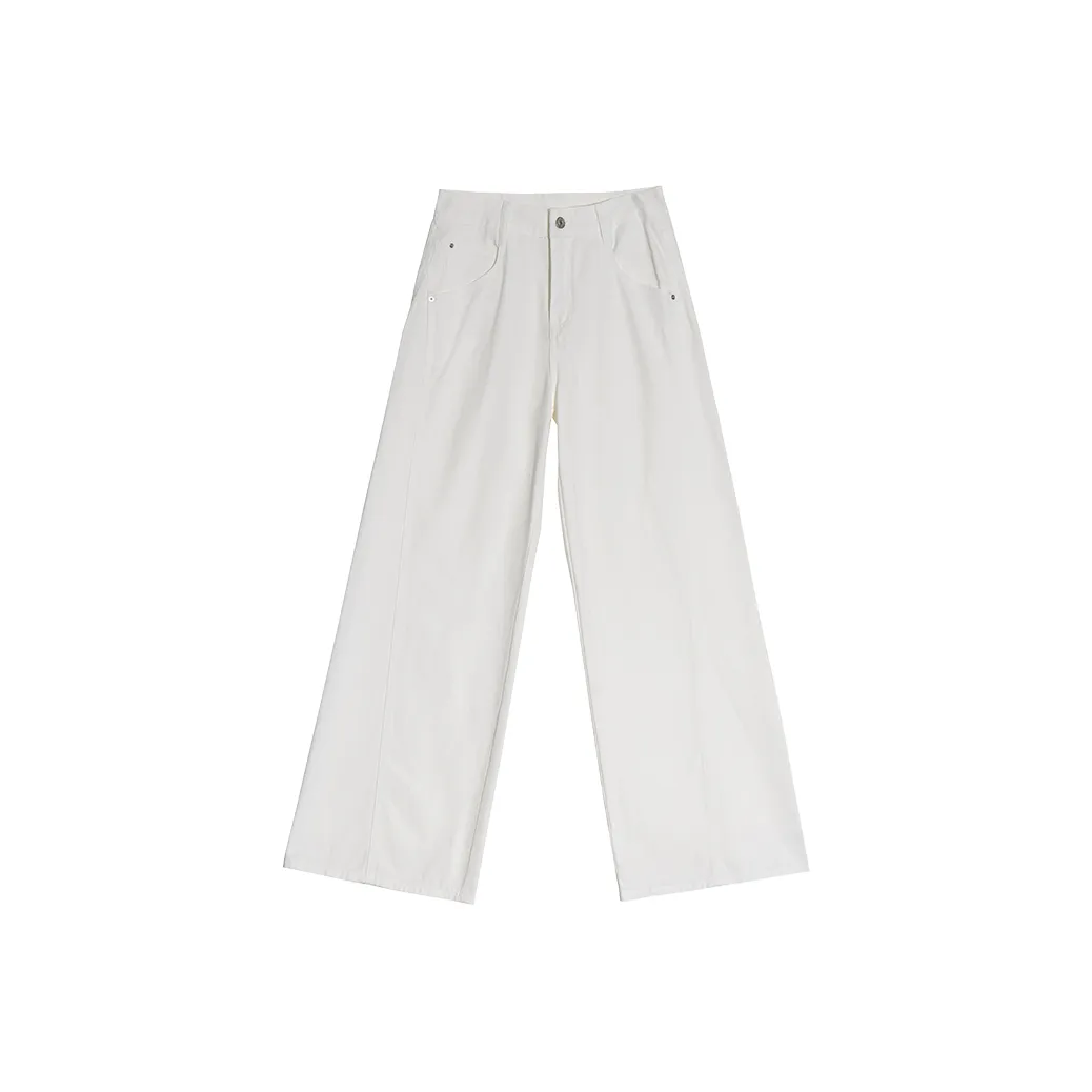 SHIJI Брюки длиной до пола Женские Белые