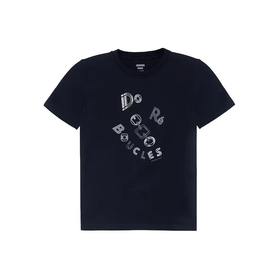 HERMES SS23 Стандартная Рубашка T Женская Черная