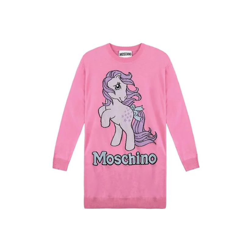 MOSCHINO FW22 Свободный крой Трикотаж Женский Розовый