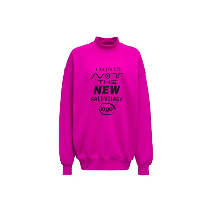 Balenciaga This Is Not Logo Sweatshirt Pink